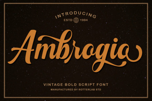 Ambrogio: A Bold Handwritten Font