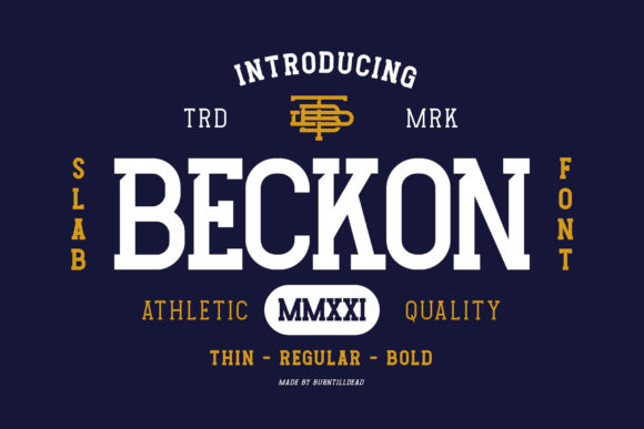 Beckon: A Bold Slab Serif Font