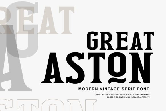 Great Aston Font for Web Design