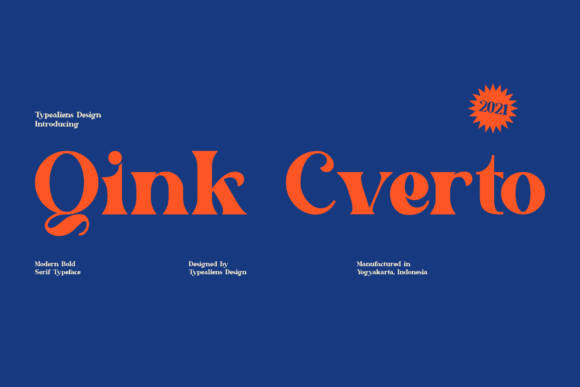 Qink Cverto: A Bold Serif Font for Craft Creators
