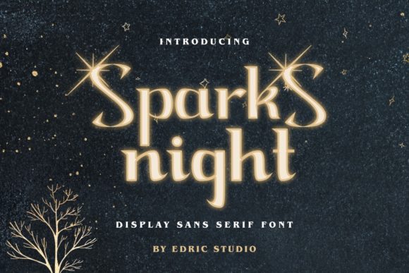 Sparks Night Font for Editorial Design